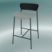 Modelo 3d Banqueta de bar Pavilion (AV8, H 85cm, 48x50cm, carvalho manchado preto, Balder 612) - preview