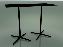 Rectangular table with a double base 5557 (H 103.5 - 69x139 cm, Black, V39)