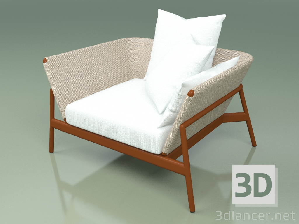 3D Modell Sofa 001 (Metall Rost, Batyline Sand) - Vorschau