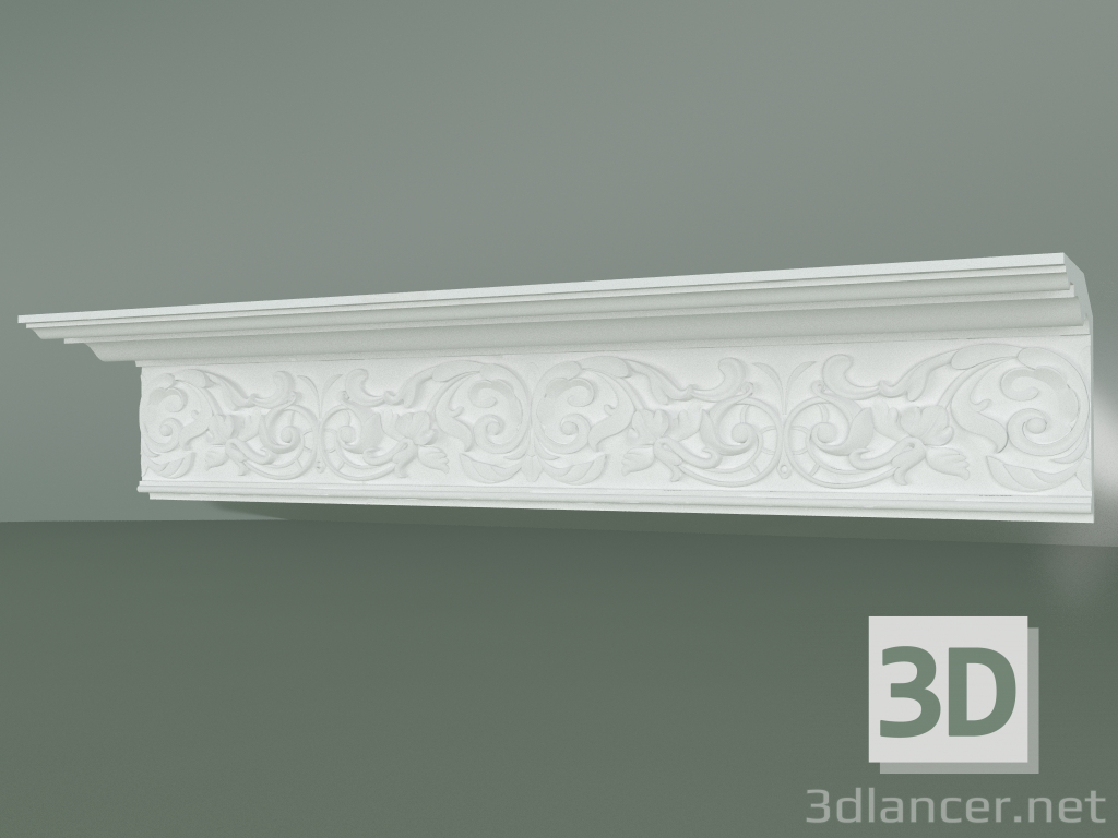 3d model Plaster cornice with ornament KV080 - preview