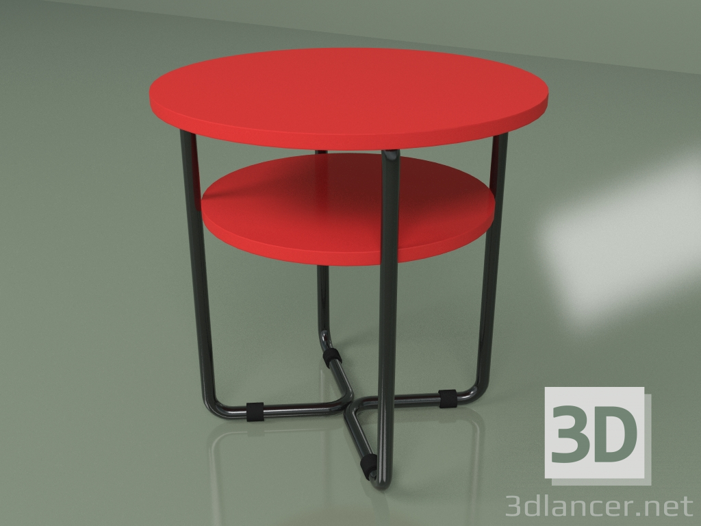 3D Modell Couchtisch (rot) - Vorschau