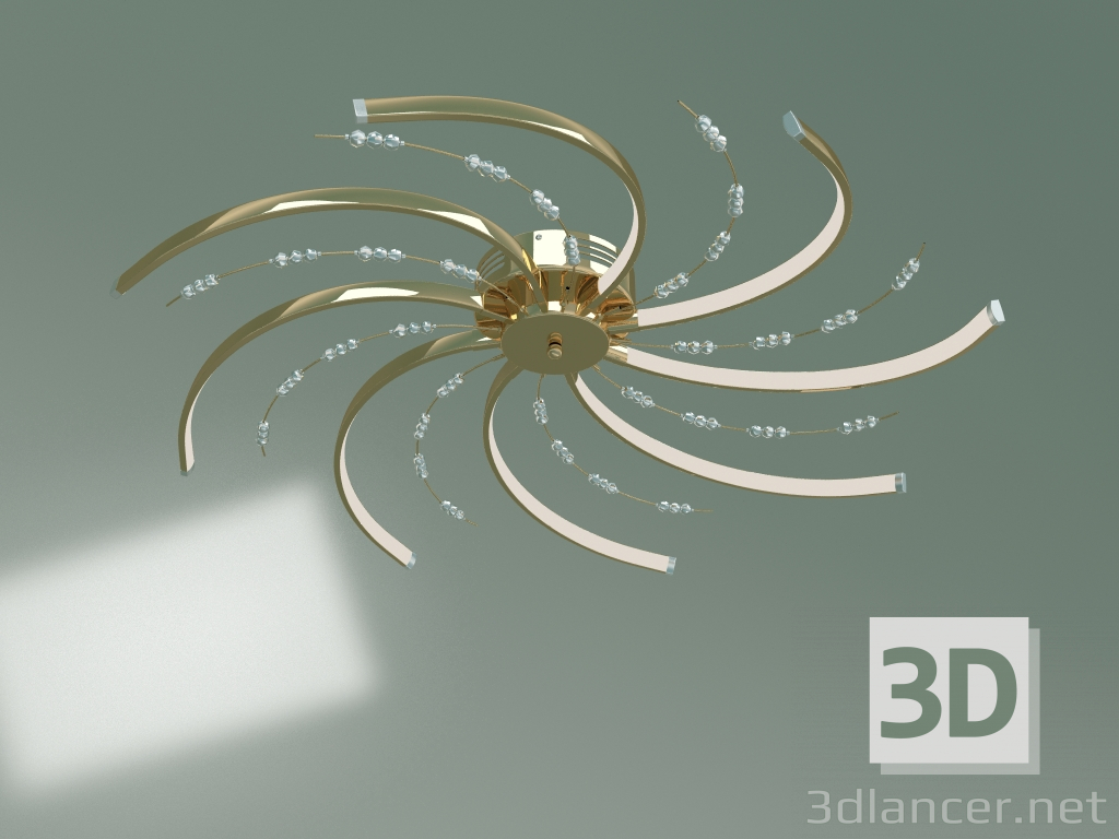 3d model Ceiling lamp 90054-8 (gold) - preview