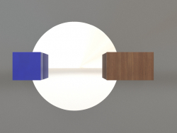 Дзеркало ZL 07 (750х500, wood brown light, blue)