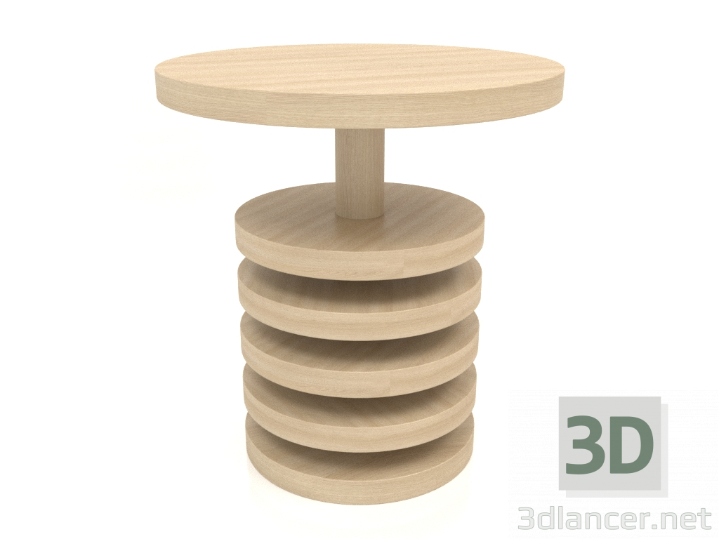 Modelo 3d Mesa de jantar DT 03 (D=700x750, madeira branca) - preview