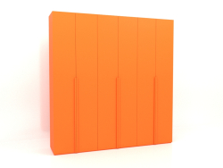 Wardrobe MW 02 paint (2700x600x2800, luminous bright orange)