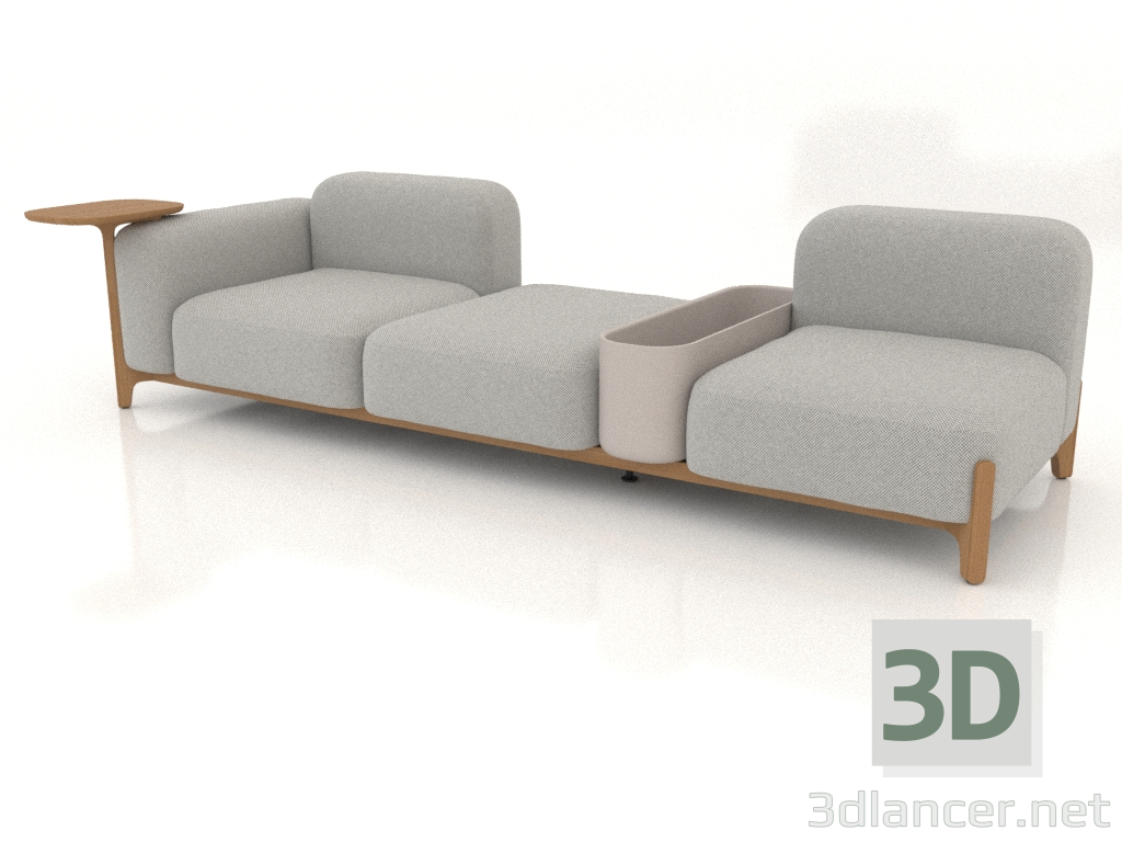 modèle 3D Canapé modulable (composition 12) - preview