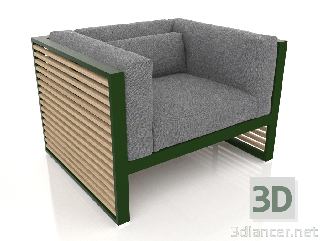 modèle 3D Chaise longue (Vert bouteille) - preview