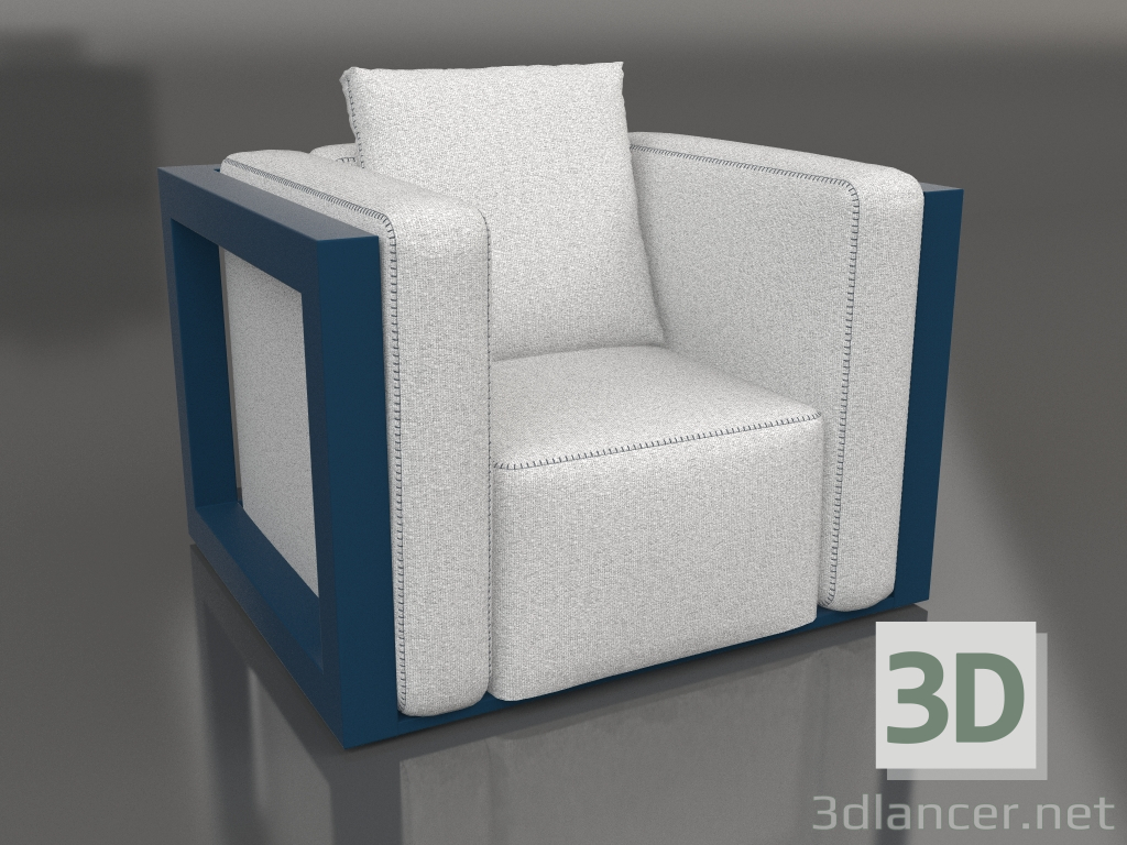modèle 3D Fauteuil (Gris bleu) - preview