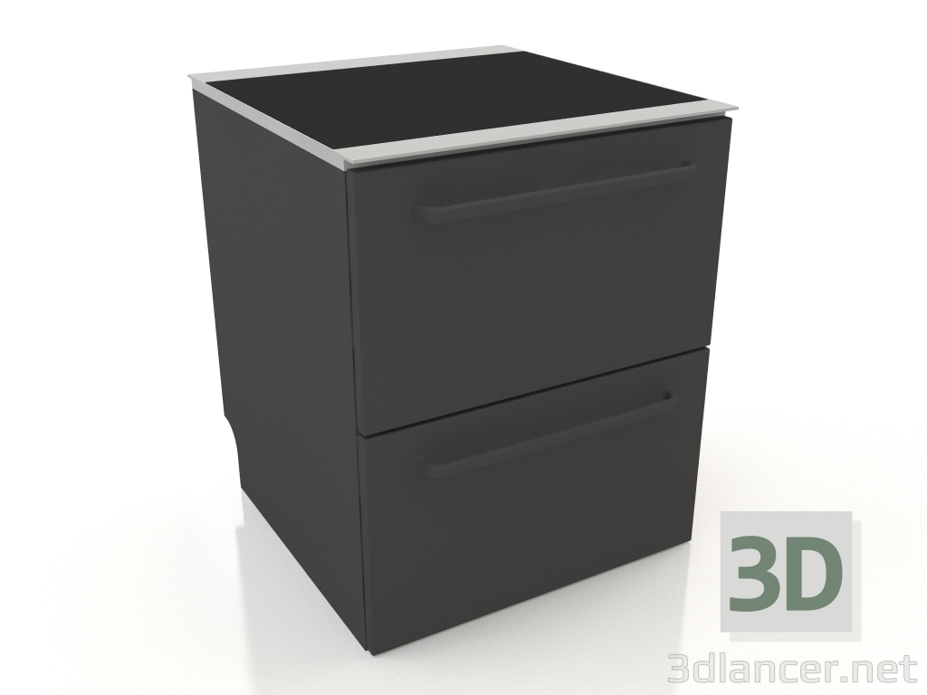 3D modeli İndüksiyonlu ocak 60 cm (siyah) - önizleme