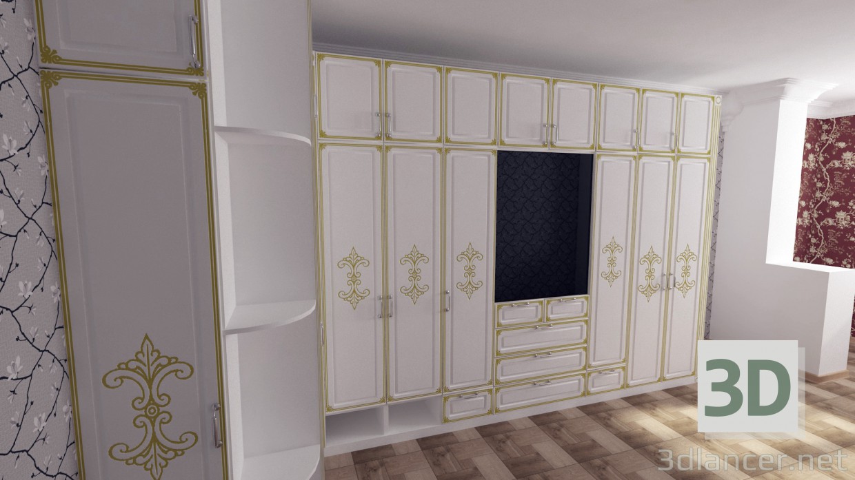 3d model Corner cabinet - preview