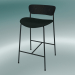 3d model Bar stool Pavilion (AV8, H 85cm, 48х50cm, Black stained oak, Velvet 1 Forest) - preview