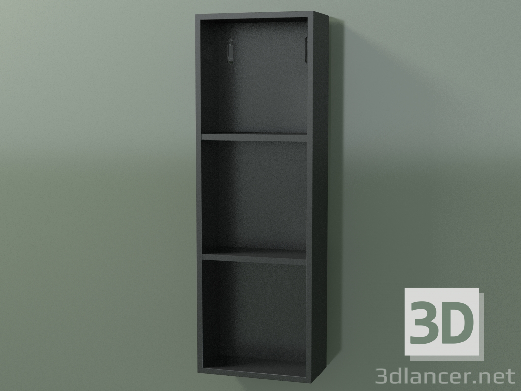 modello 3D Mobile alto Wall (8DUADA02, Deep Nocturne C38, L 24, P 12, H 72 cm) - anteprima