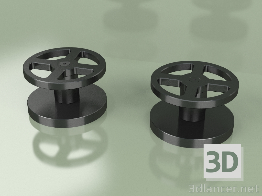 modèle 3D Jeu de 2 vannes d'arrêt mélangeuses (20 51 V, ON) - preview