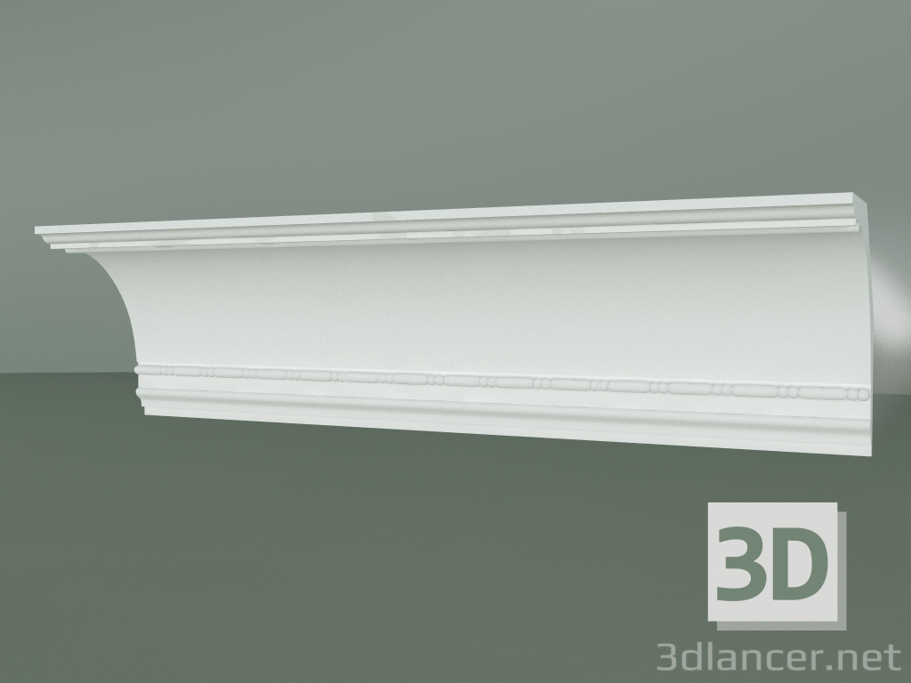 modello 3D Cornicione in gesso con ornamento KV083 - anteprima