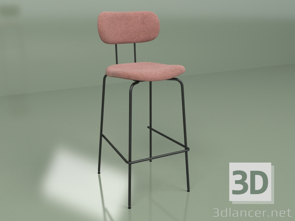 3d модель Барний стілець Pedigree (рожевий пудровий) – превью