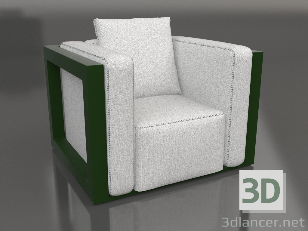 3d model Armchair (Bottle green) - preview