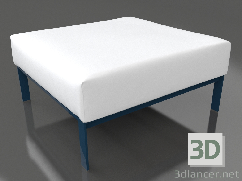3D Modell Sofamodul, Pouf (Graublau) - Vorschau