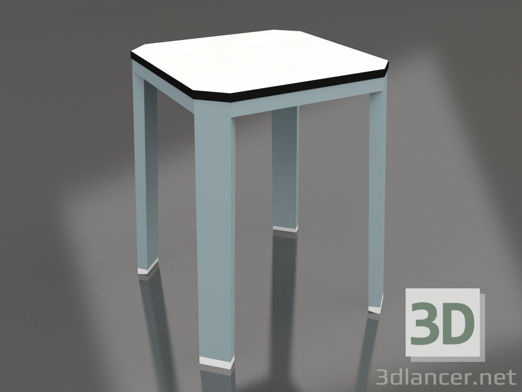 3d model Low stool (Blue gray) - preview