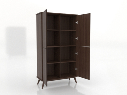 Mobile 5 1000x450x1800 mm (aperto, noce scuro)