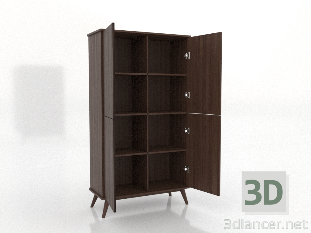 modello 3D Mobile 5 1000x450x1800 mm (aperto, noce scuro) - anteprima modello 3D Mobile 5 1000x450x1800 mm (aperto, noce scuro) - anteprima