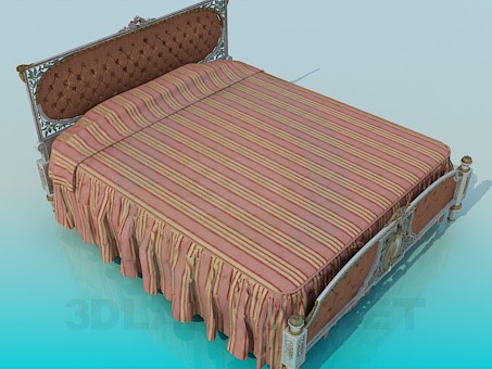 3d model King Bed - preview 3d model King Bed - preview