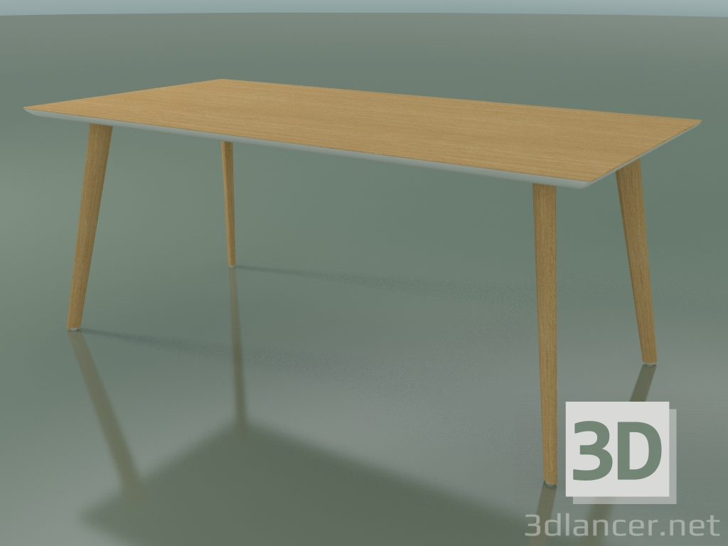 3D Modell Rechteckiger Tisch 3505 (H 74 - 180x90 cm, M02, natürliche Eiche, Option 2) - Vorschau