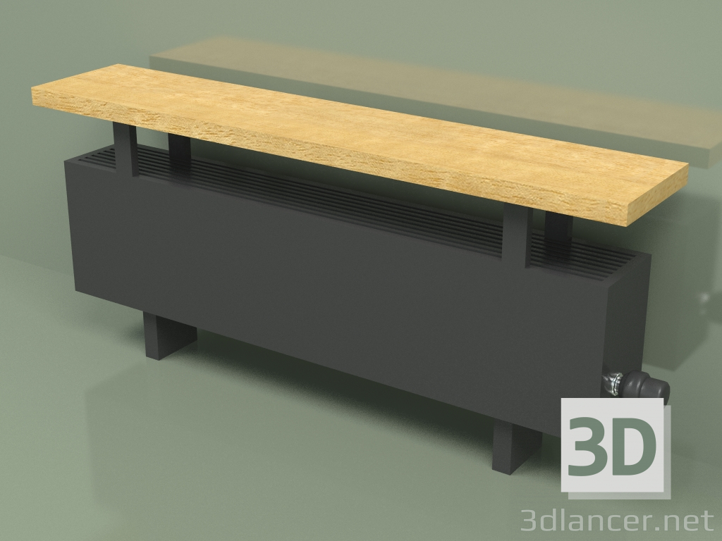 3D modeli Konvektör - Aura Bank (240x1000x146, RAL 9005) - önizleme
