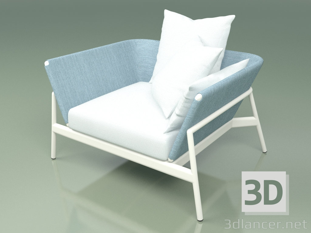 modello 3D Divano 001 (Metal Milk, Batyline Sky) - anteprima
