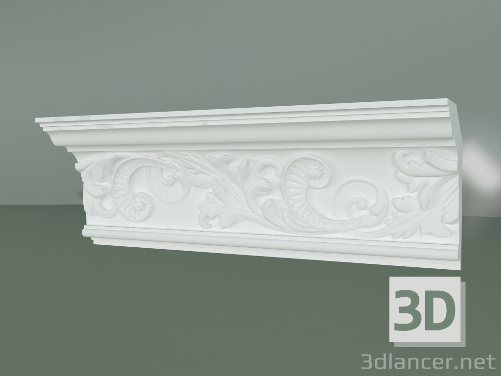 modèle 3D Corniche en plâtre avec ornement KV085 - preview