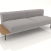 Modelo 3d Módulo de sofá de 3 lugares com encosto, prateleira à esquerda - preview
