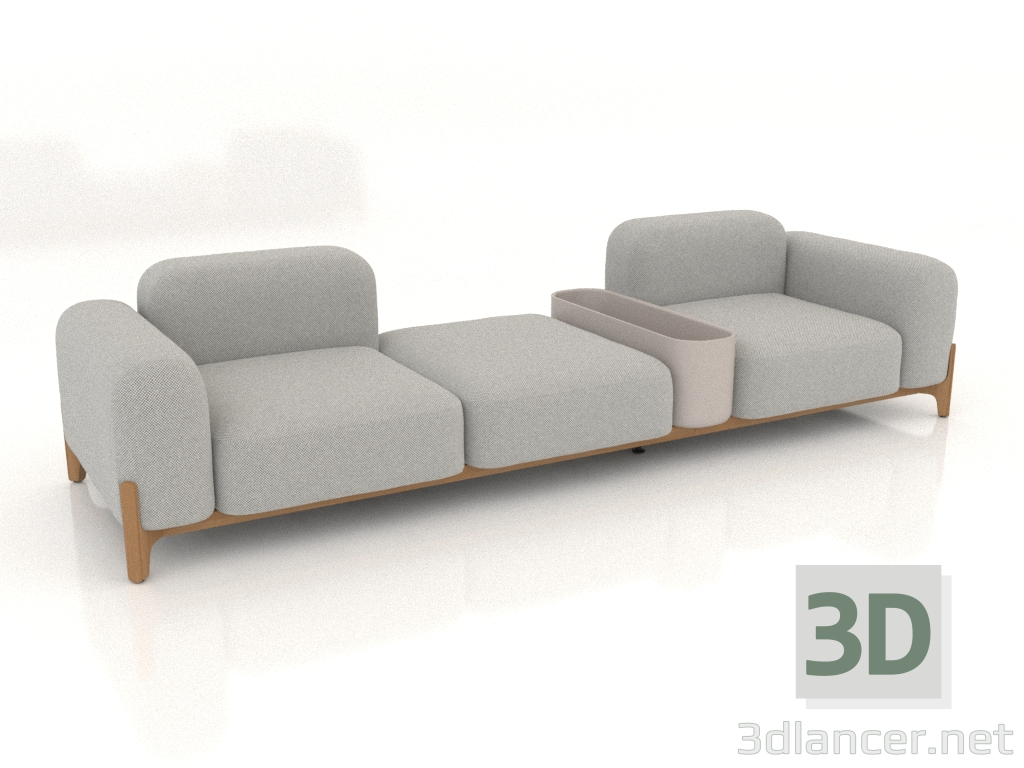 modèle 3D Canapé modulable (composition 14) - preview