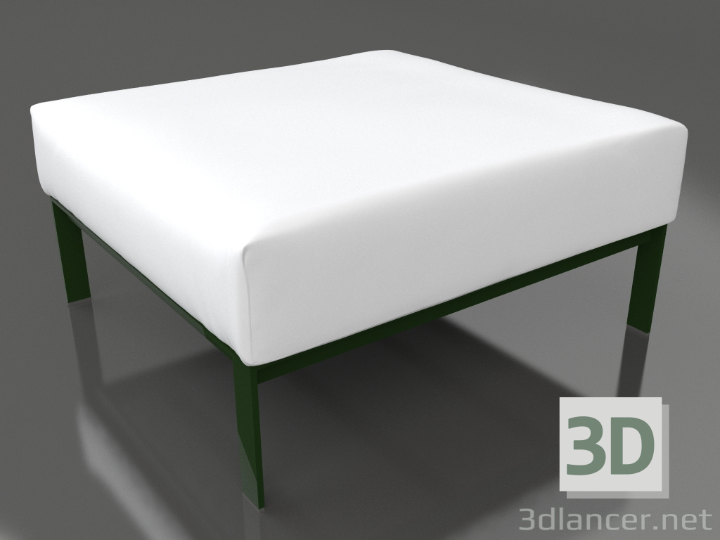modello 3D Modulo divano, pouf (Verde bottiglia) - anteprima