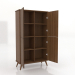 3d model Armario 5 1000x450x1800 mm (abierto, nogal claro) - vista previa