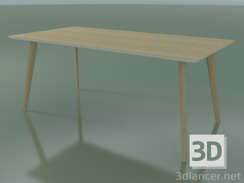 modèle 3D Table rectangulaire 3505 (H 74 - 180x90 cm, M02, Chêne blanchi, option 2) - preview