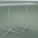 3d model Rectangular table with a double base 5557 (H 103.5 - 69x139 cm, White, V12) - preview