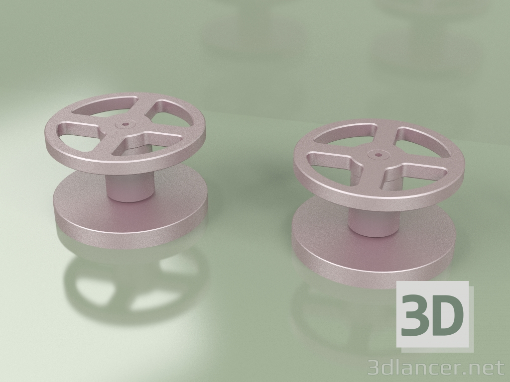 3D modeli 2 karıştırma kapatma vanası seti (20 51 V, VEYA) - önizleme