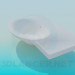 modèle 3D Meuble-lavabo ovale - preview