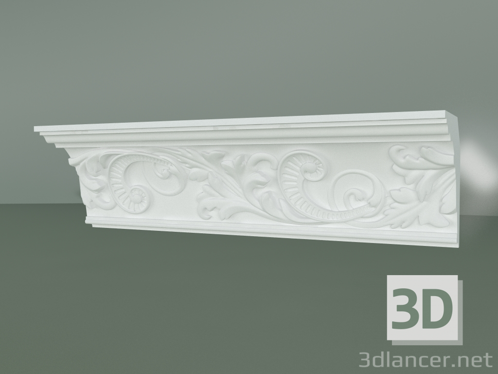3d model Plaster cornice with ornament KV086 - preview