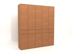 Wardrobe MW 03 wood (2500x580x2800, wood red)