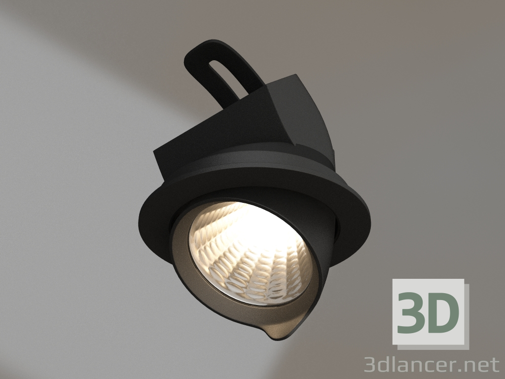 modello 3D Lampada LTD-EXPLORER-R130-20W Day4000 (BK, 38 gradi, 230V) - anteprima