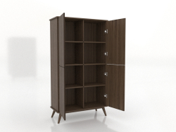 Schrank 5 1000x450x1800 mm (offen, Esche Nussbaum hell)