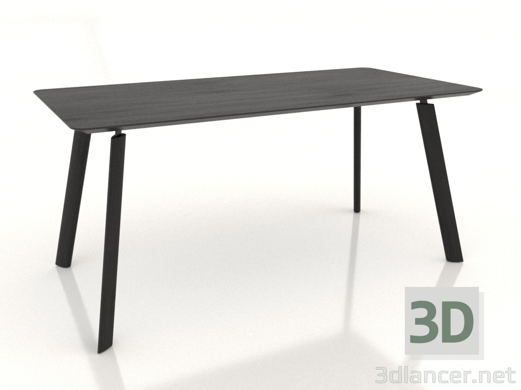 3d model Mesa de comedor BRASKO 1600x800x750 mm (roble negro) - vista previa