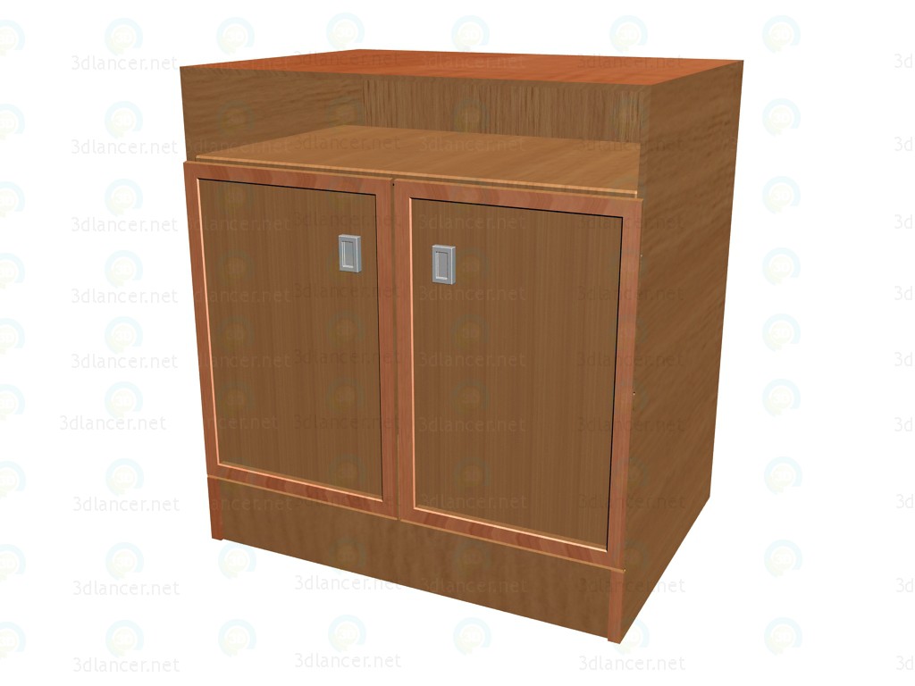 3d model 2-puerta del armario de TV A702 - vista previa