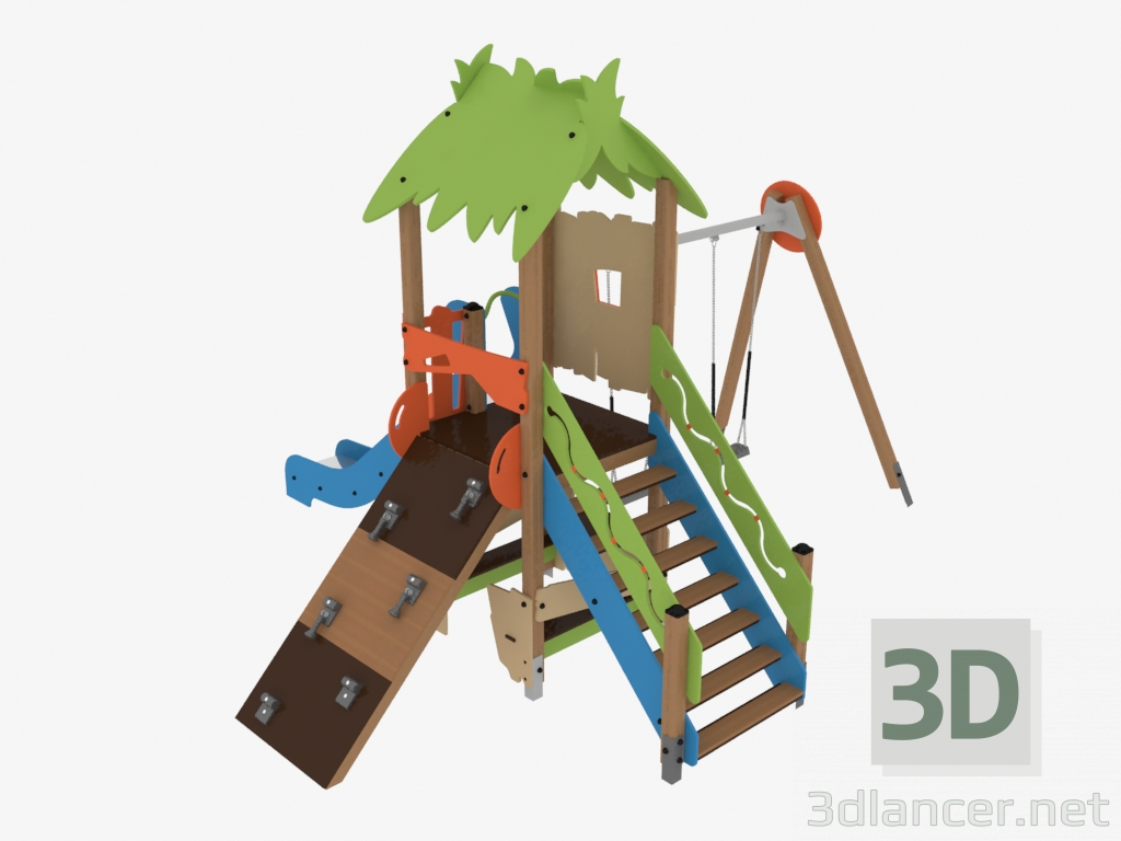 3d model Complejo de juegos para niños (T1104) - vista previa