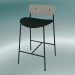 3d model Bar stool Pavilion (AV8, H 85cm, 48х50cm, Lacquered oak, Velvet 1 Forest) - preview