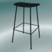 3d model Bar stool with Fiber tube base (H 75 cm, Black) - preview