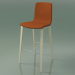 3d model Bar stool 3998 (4 wooden legs, polypropylene, with front trim, white birch) - preview