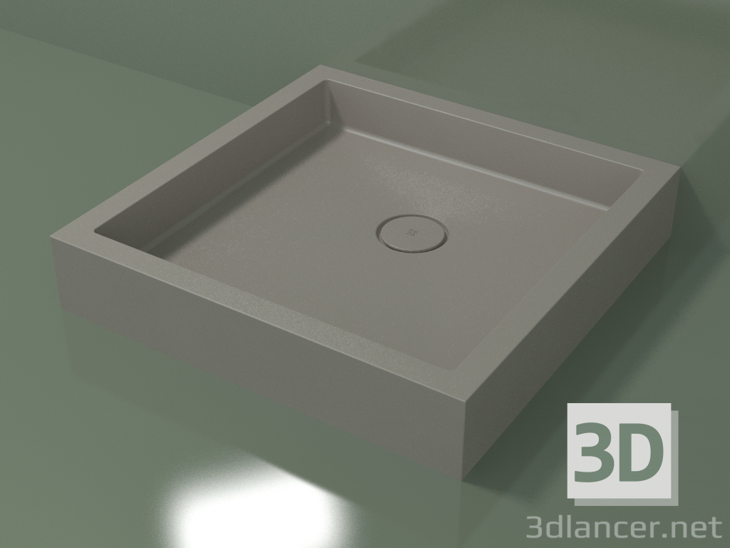 Modelo 3d Base de duche Alto (30UA0127, Clay C37, 80x80 cm) - preview