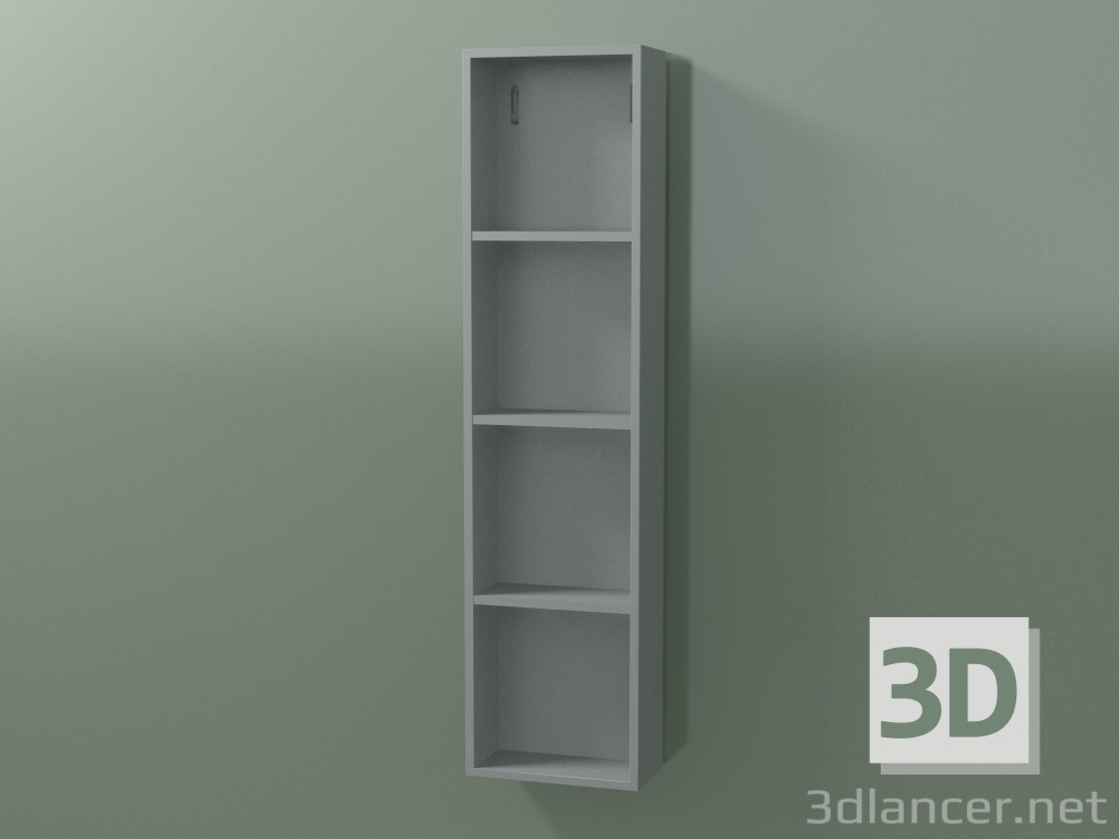 3d model Wall tall cabinet (8DUAEA01, Silver Gray C35, L 24, P 12, H 96 cm) - preview