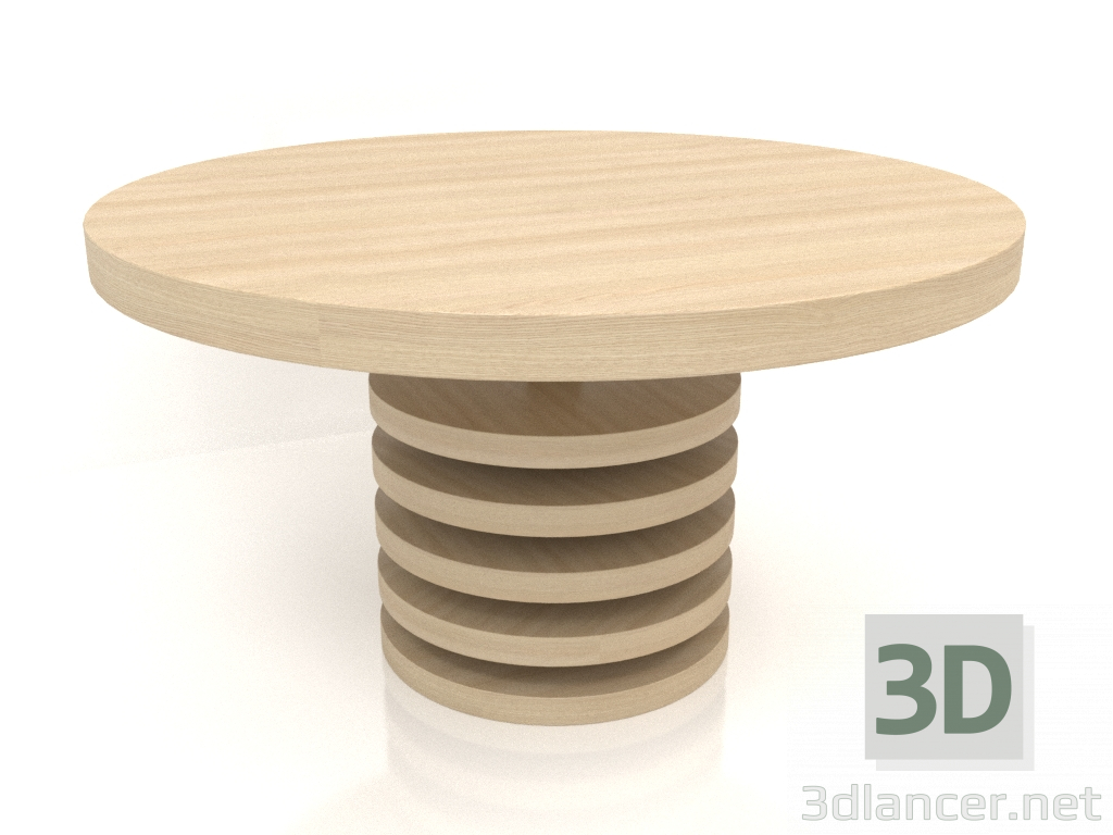 Modelo 3d Mesa de jantar DT 03 (D=1388x764, madeira branca) - preview